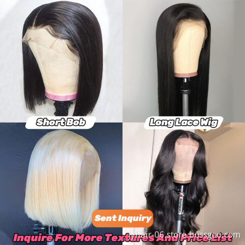 Glueless front full lace wig Wholesale virgin 100% cheap short brazilian HD natural full lace human hair wig for black women